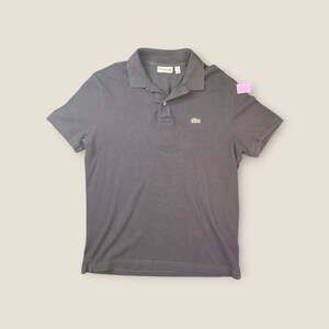 Lacoste Men's Gray Pique Cotton Short Sleeve Polo Shirt